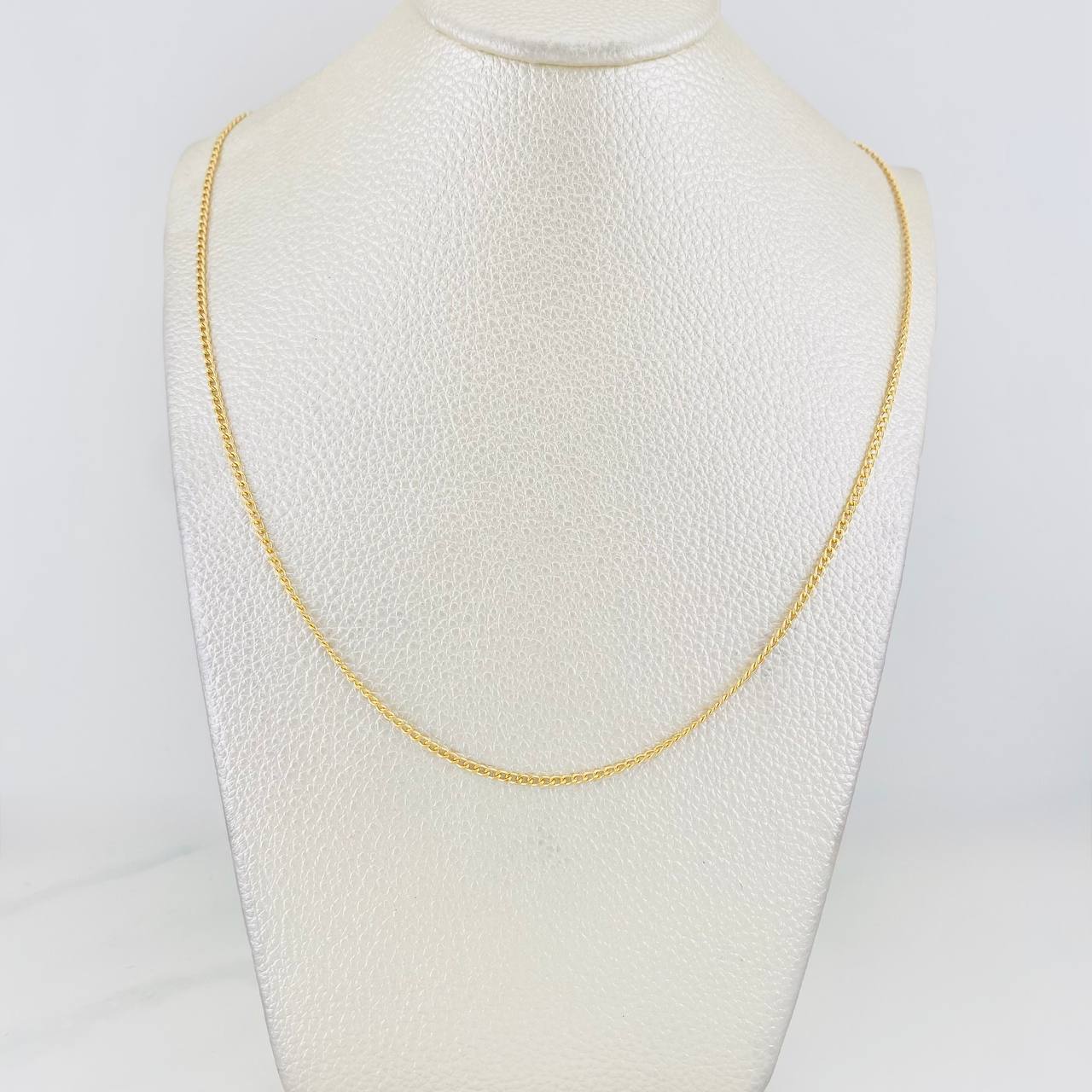Cadena Cubana 2.05g / 45cm / 1.76mm Oro Amarillo 18K