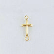 Herraje Cruz Lisa 0.3 g / 2 cm Oro Amarillo 18K