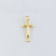 Dije Cruz Puntas Plana 0.25 g / 2 cm Oro Amarillo 18K
