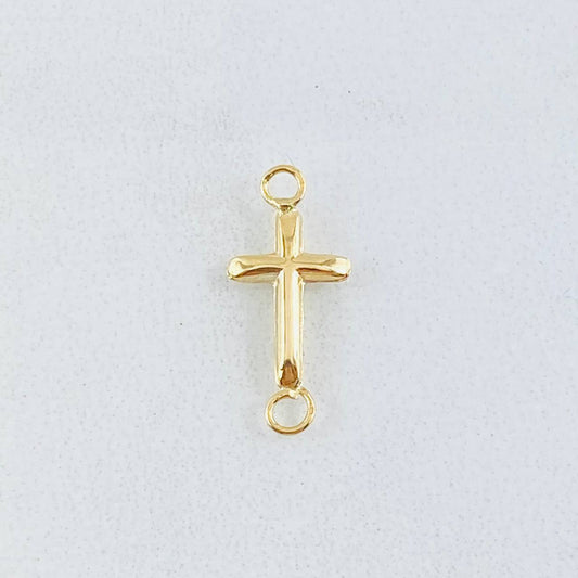 Dije Cruz Puntas Plana 0.25 g / 2 cm Oro Amarillo 18K