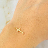 Herraje Cruz Lisa 0.3 g / 2 cm Oro Amarillo 18K