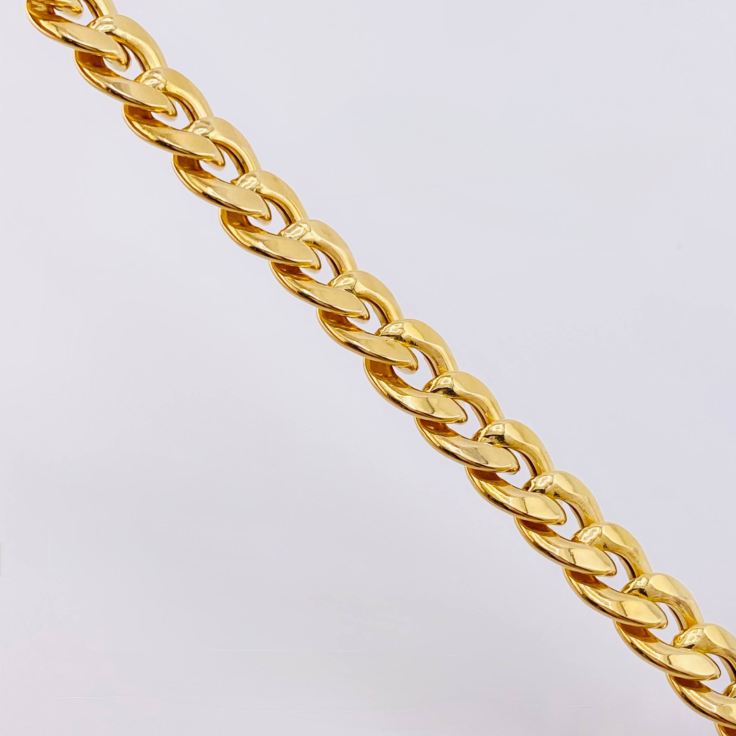 Pulso Cubano 9.5gr / 22cm / 9mm Oro Amarillo +1 18K ©