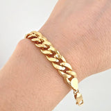 Pulso Cubano 9.5gr / 22cm / 9mm Oro Amarillo +1 18K ©