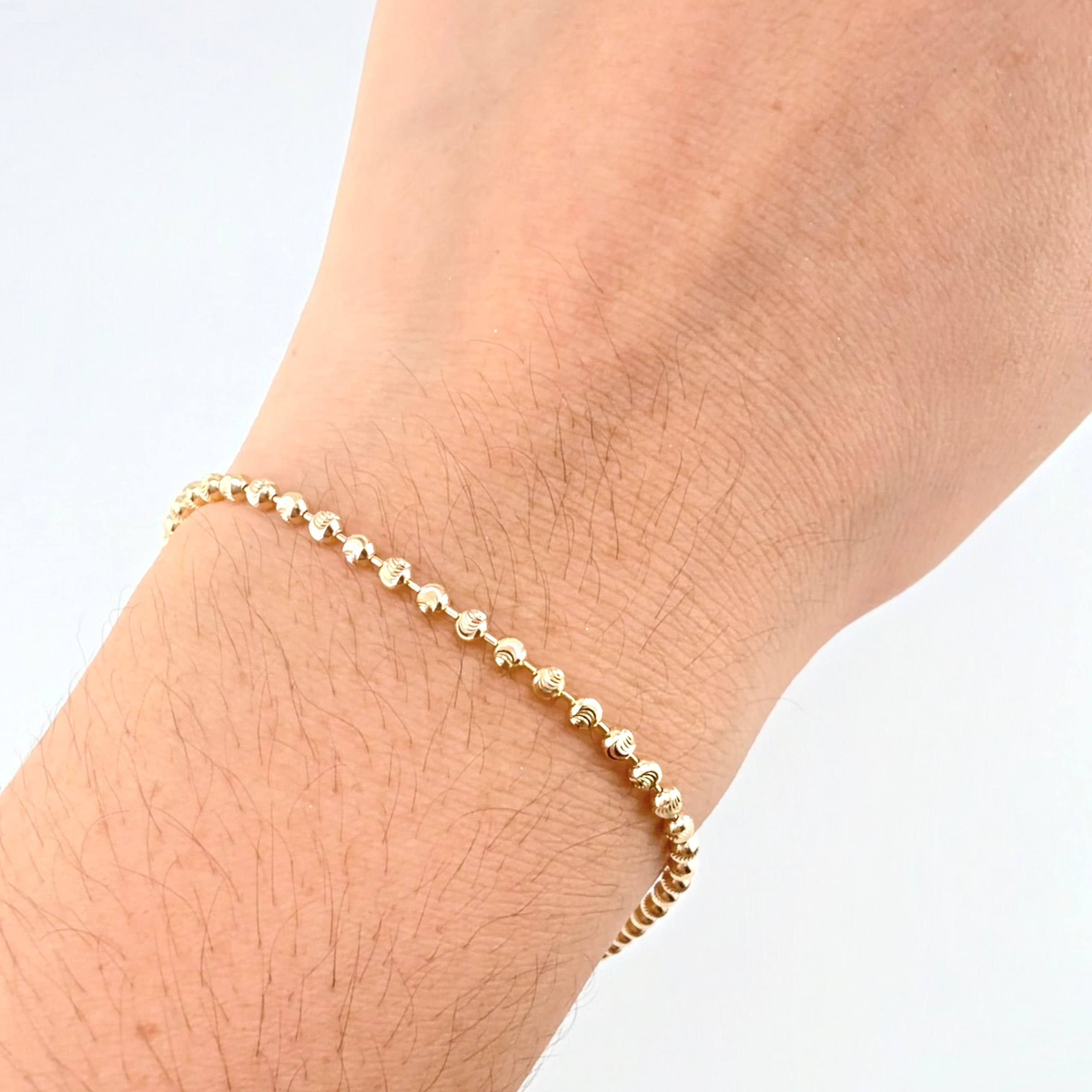 Pulso Militar Media Luna 3.65gr / 18cm / 2.5mm Oro Amarillo Nac.Esp. 18K ©