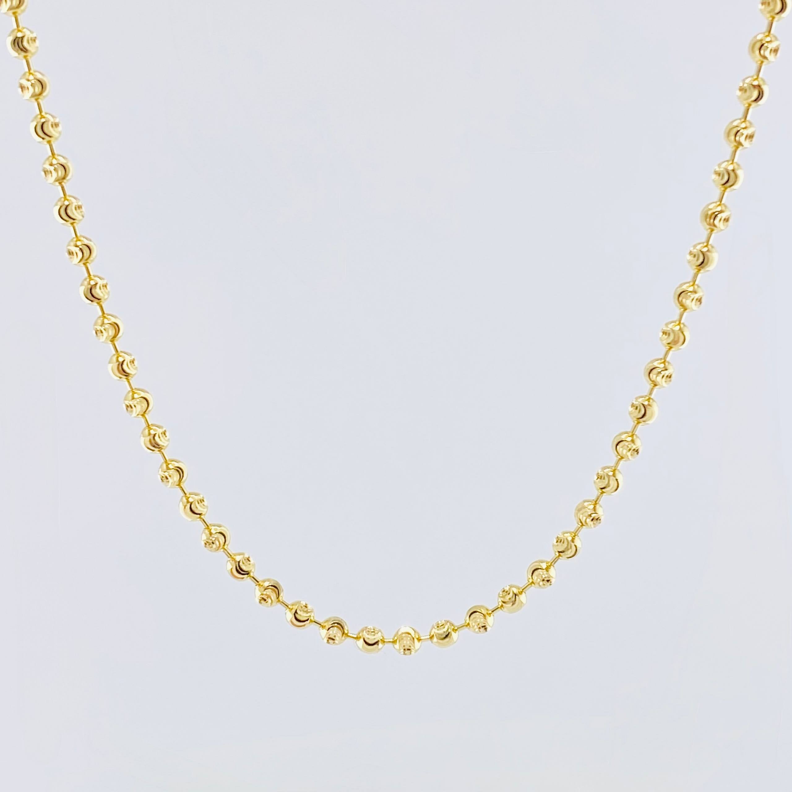 Cadena Militar Media Luna Diamantada 14.85 g / 61.1 cm / 2.9 mm Oro Amarillo 18K
