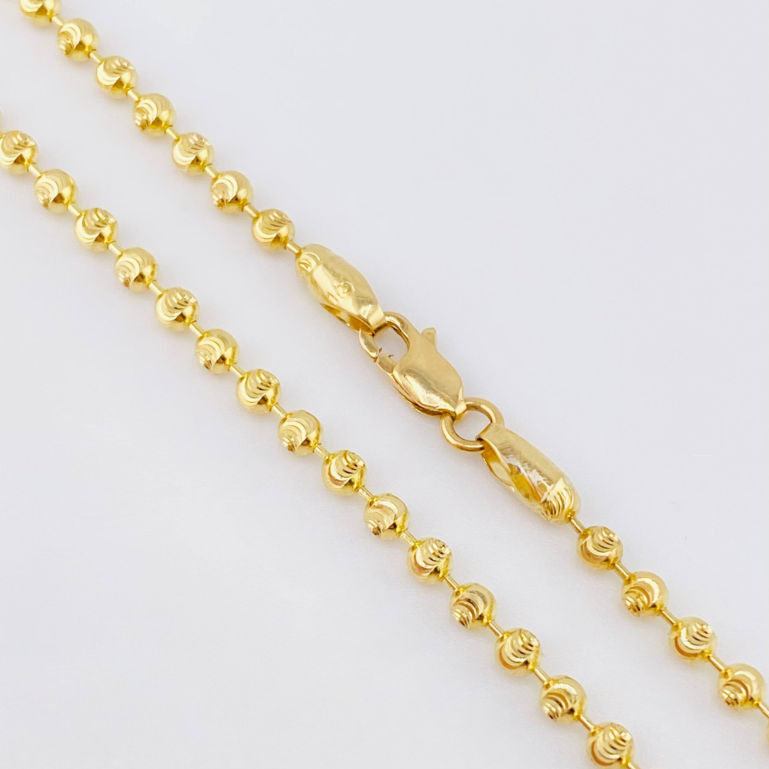 Cadena Militar Media Luna 12.25gr / 60cm / 2.5mm Oro Amarillo Nac.Esp. 18K ©