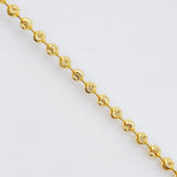 Cadena Militar Media Luna 12.5gr / T12 1/2 / 51cm / 4mm Oro Amarillo Nac.Esp. 18K $
