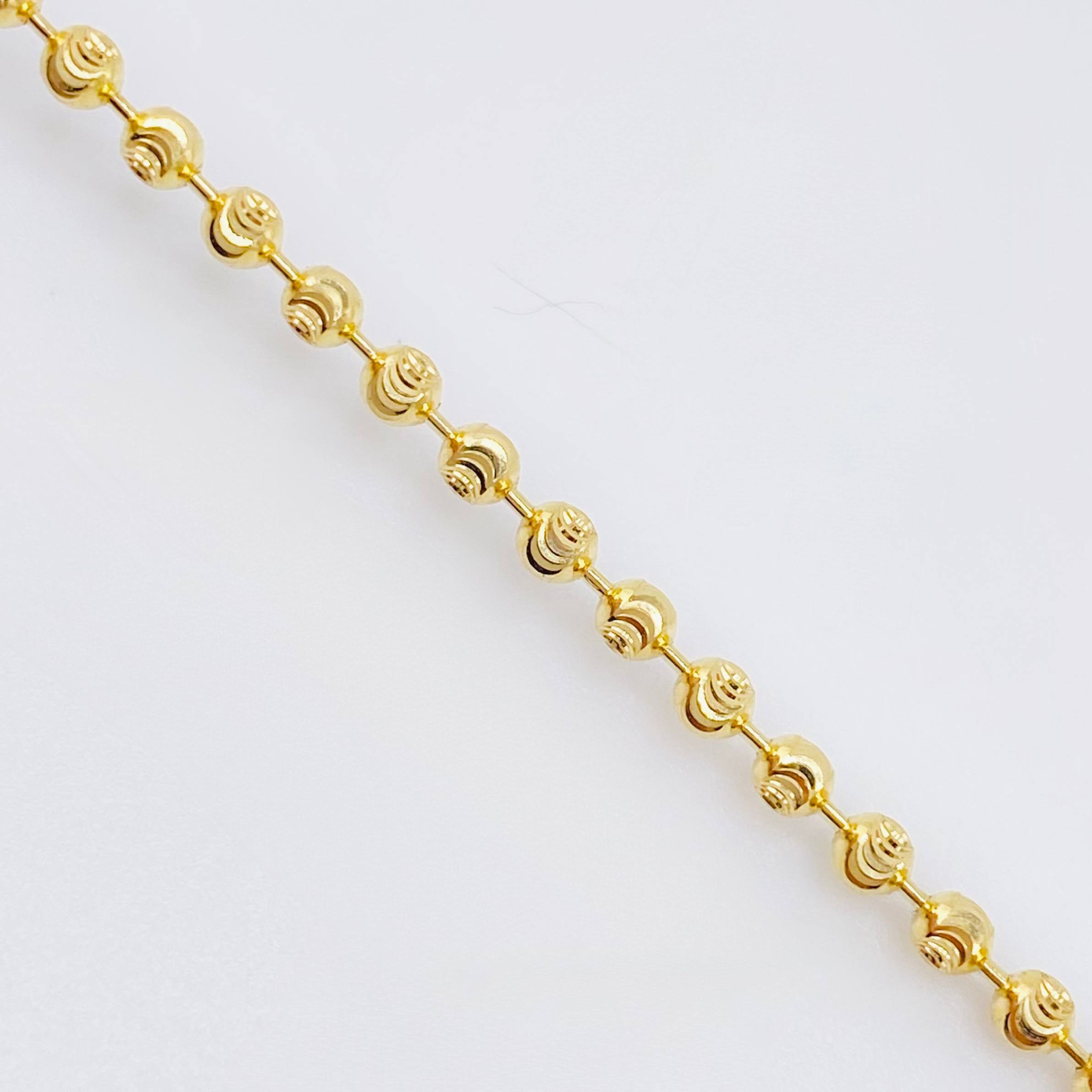 Cadena Militar media luna 10.55g / 51cm / 2.54mm Oro Amarillo 18K