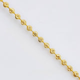 Cadena Militar Media Luna Diamantada 14.85 g / 61.1 cm / 2.9 mm Oro Amarillo 18K