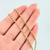 Cadena Militar Media Luna 12.25gr / 60cm / 2.5mm Oro Amarillo Nac.Esp. 18K ©