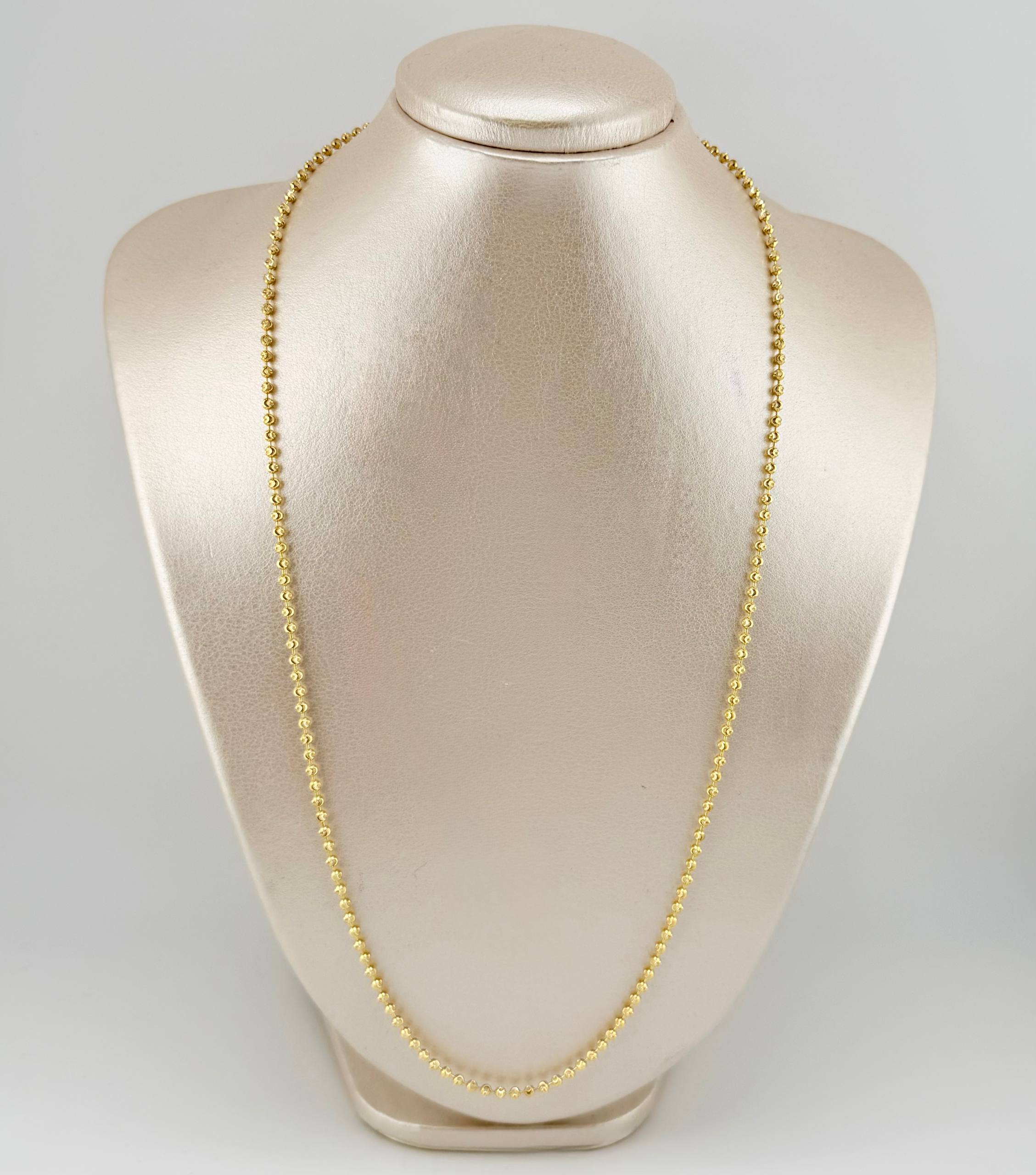 Cadena Militar Media Luna 12.25gr / 60cm / 2.5mm Oro Amarillo Nac.Esp. 18K ©