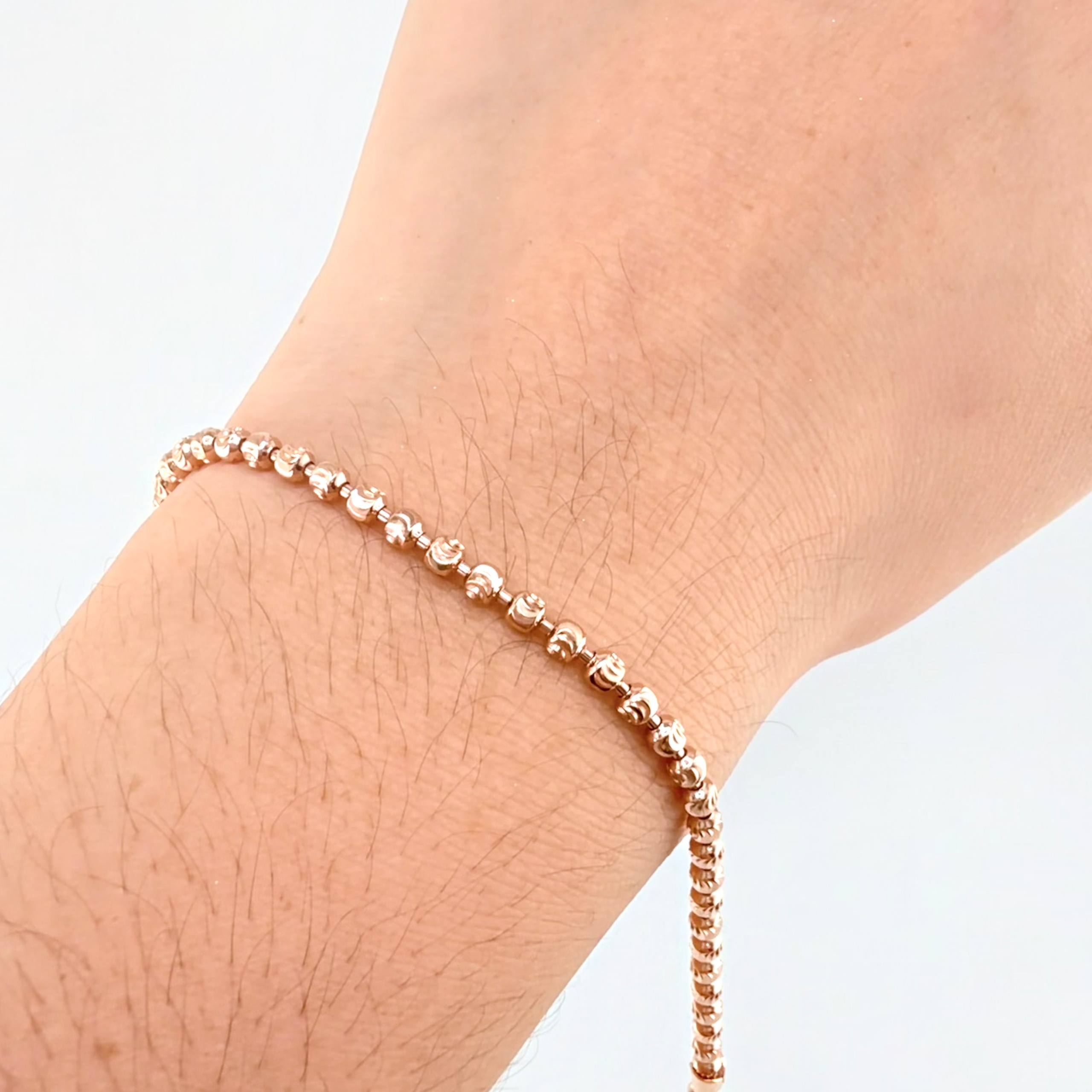 Pulso Militar Media Luna 5.8gr / 19.5cm / 3mm Oro Rosa Nac.Esp. 18K *