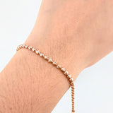 Pulso Militar Media Luna 5.8gr / 19.5cm / 3mm Oro Rosa Nac.Esp. 18K *