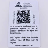 Herraje Cuadrado Cuatro Garras 70pts Esmeralda 1.15gr / 1cm / Oro Amarillo 18K