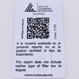 Herraje Cuadrado Cuatro Garras 70pts Esmeralda 0.8gr / 1cm / Oro Amarillo 18K