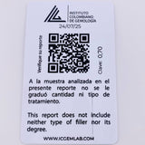 Herraje Cuadrado Cuatro Garras 70pts Esmeralda 1gr / 1cm / Oro Amarillo 18K