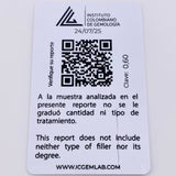 Herraje Corazon Cuatro Garras 60pts Esmeralda 0.75gr / 1cm / Oro Amarillo 18K