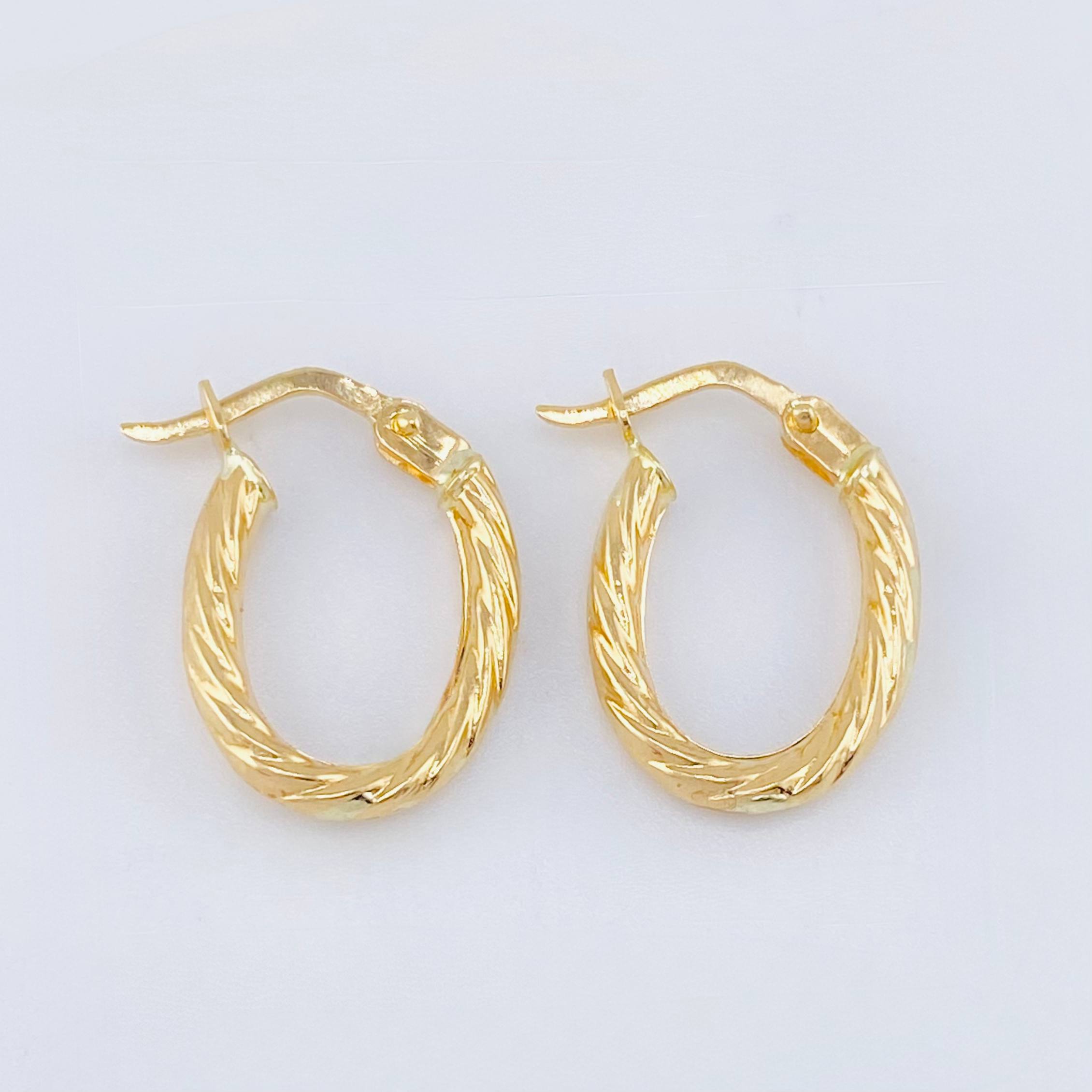 Candongas Lore Ovaladas 1.15gr / 1.8cm / Oro Amarillo 18K *