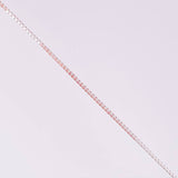 Set Cadena Veneciana + Dije Corazón Moisanitas 1 qts / 2.7g / 40cm Oro Blanco 18K