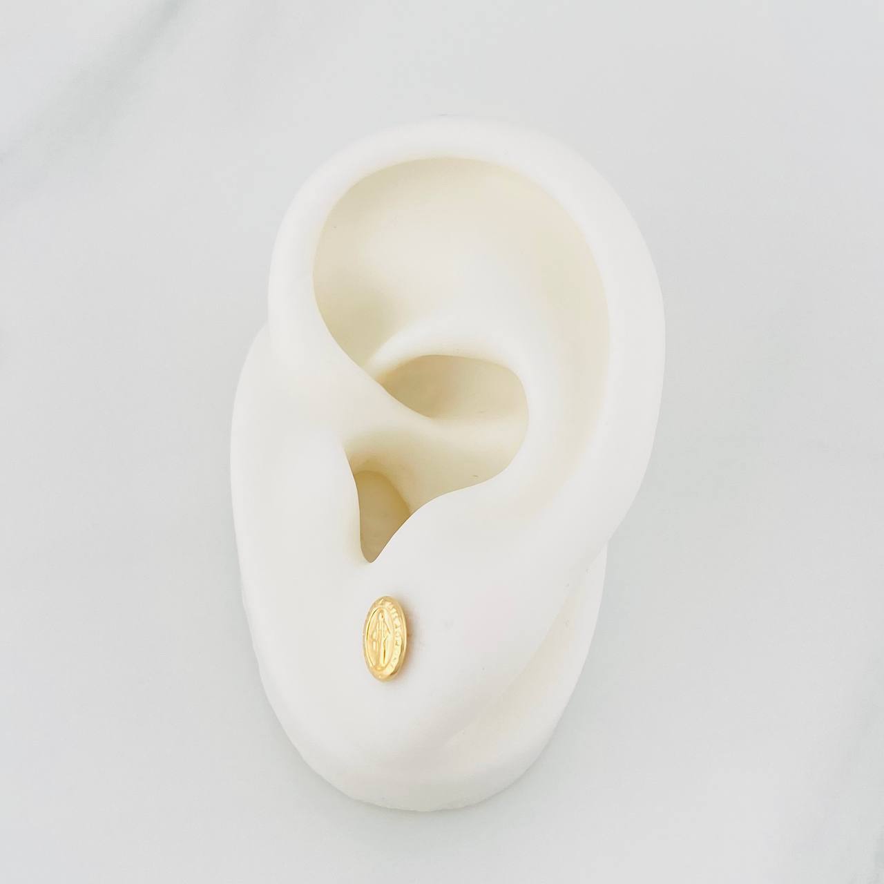 Topos Virgen Milagrosa 0.65g / 7mm Oro Amarillo 18K