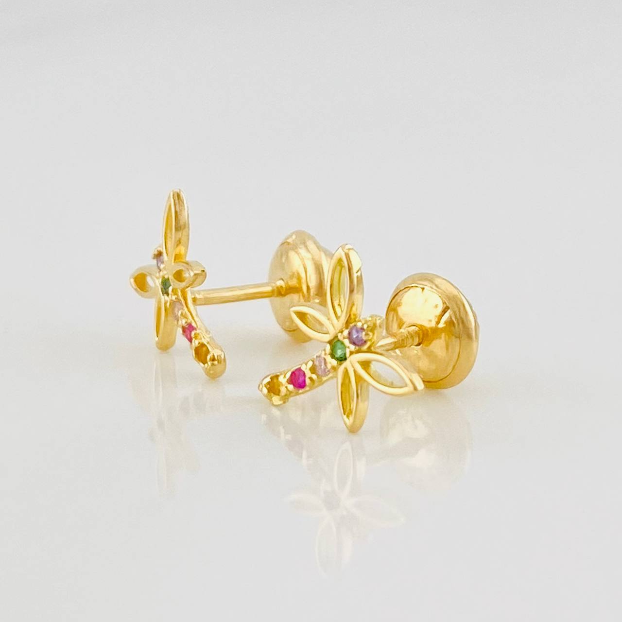 Topos Libélula 0.9g / 8.9mm Oro Amarillo 18K