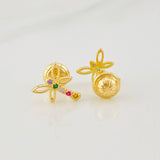 Topos Libélula 0.9g / 8.9mm Oro Amarillo 18K