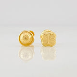 Topos Trebol Diamantado 0.65g / 5.27mm Oro Amarillo 18K