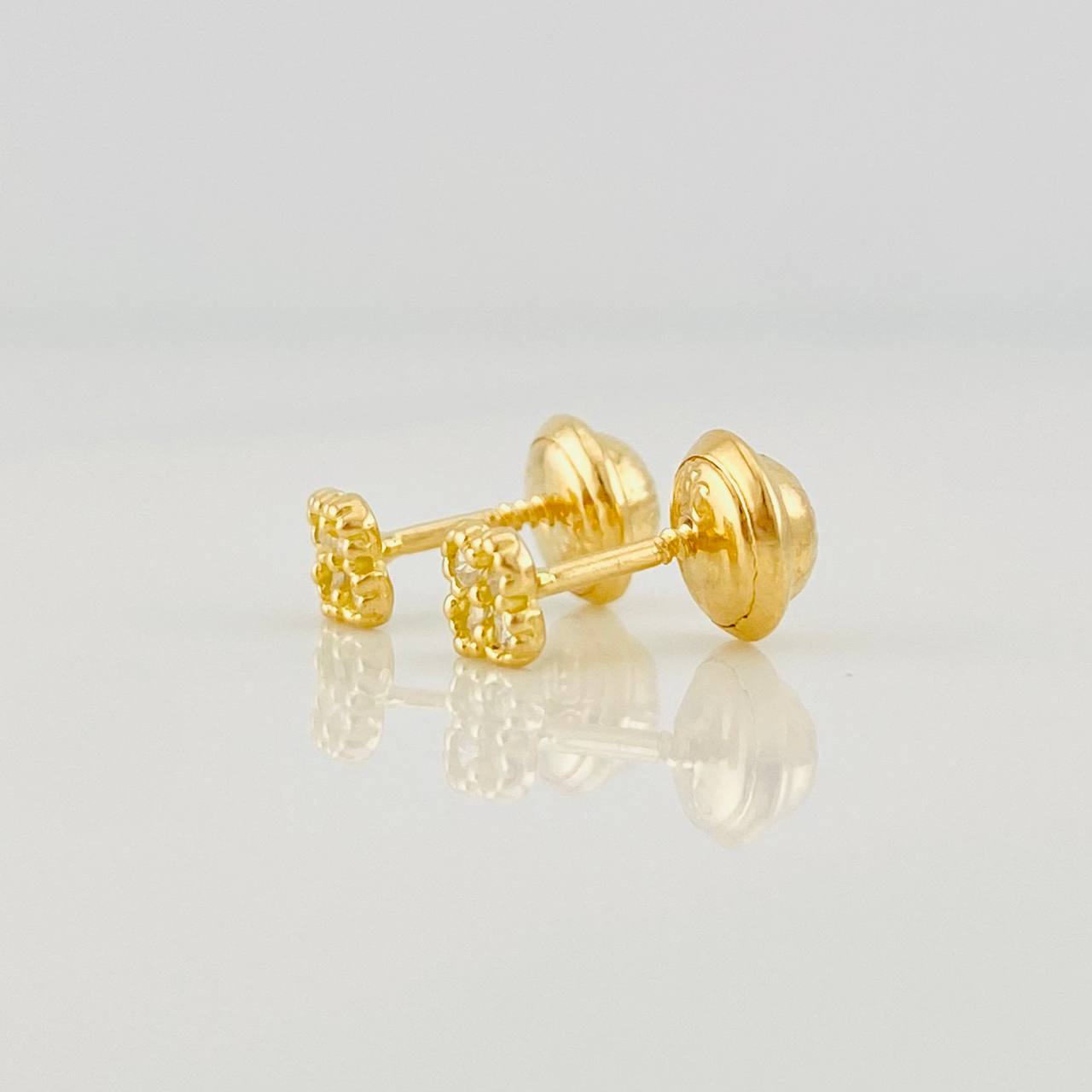Topos Flor 0.7g / 3.8mm Oro Amarillo 18K