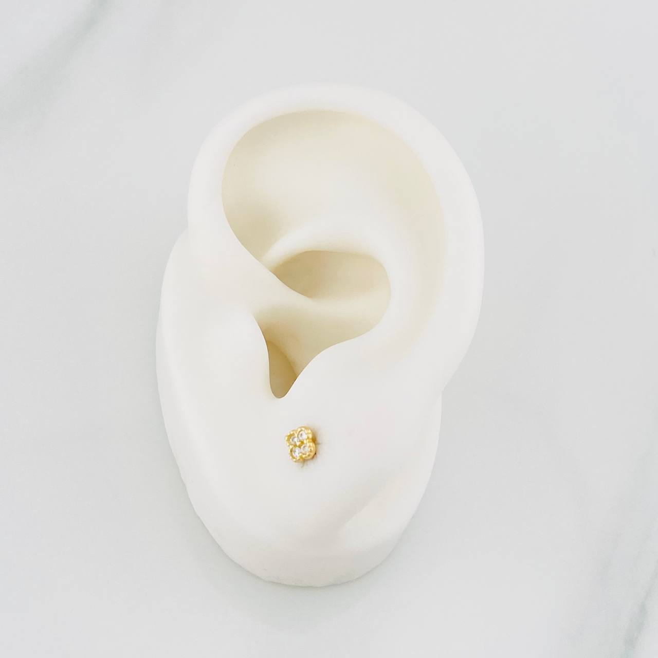 Topos Flor 0.7g / 3.8mm Oro Amarillo 18K