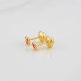 Topos Flor 0.65g / 3.8mm Oro Amarillo 18K