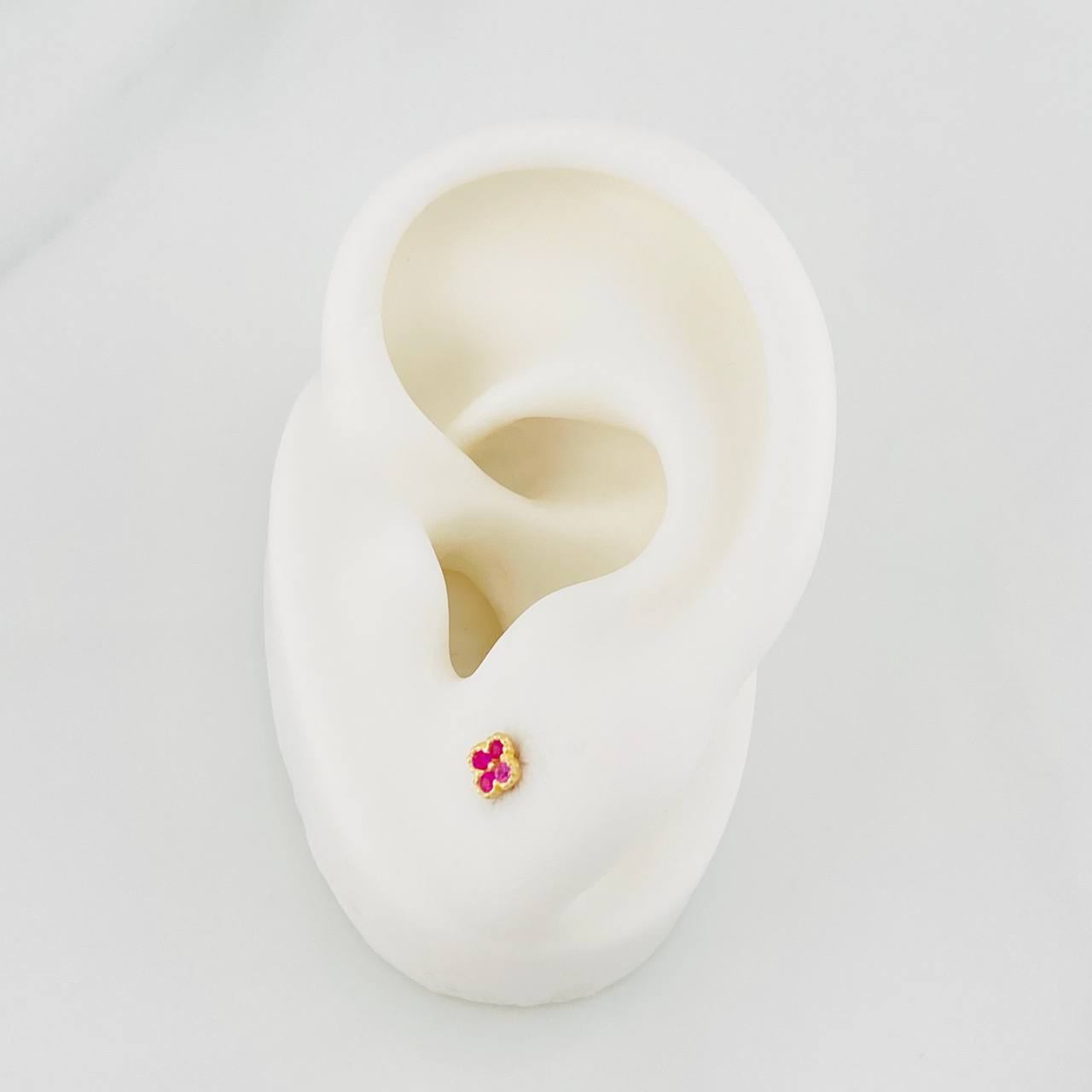Topos Flor 0.65g / 3.8mm Oro Amarillo 18K