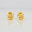 Topos Hexágono Diamantado 0.55g / 4.6mm Oro Amarillo 18K