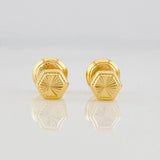 Topos Hexágono Diamantado 0.55g / 4.6mm Oro Amarillo 18K
