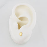 Topos Hexágono Diamantado 0.55g / 4.6mm Oro Amarillo 18K