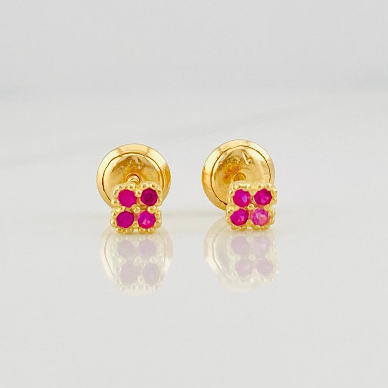 Topos Flor 0.65g / 3.8mm Oro Amarillo 18K