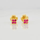 Topos Flor 0.65g / 3.8mm Oro Amarillo 18K