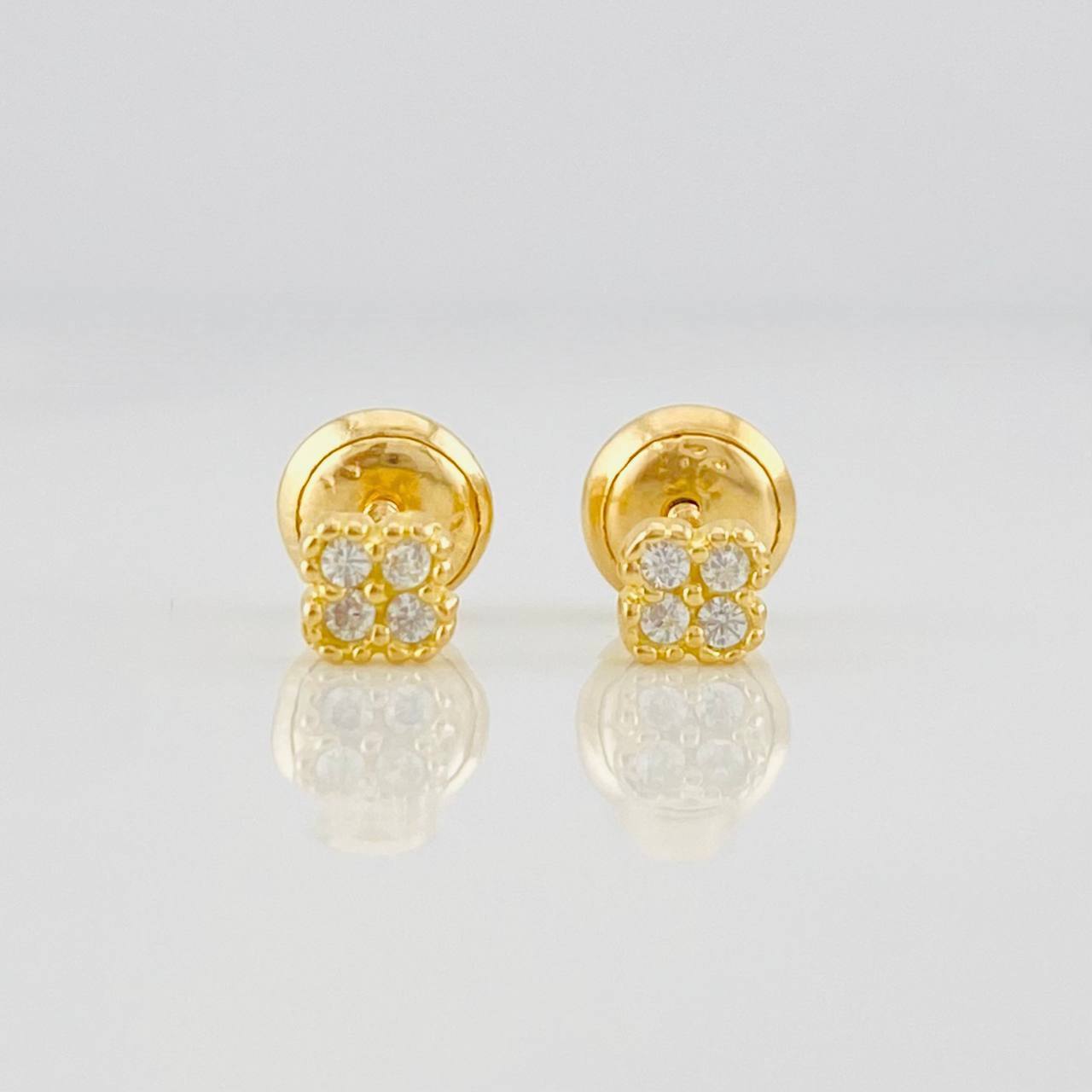 Topos Flor 0.7g / 3.8mm Oro Amarillo 18K