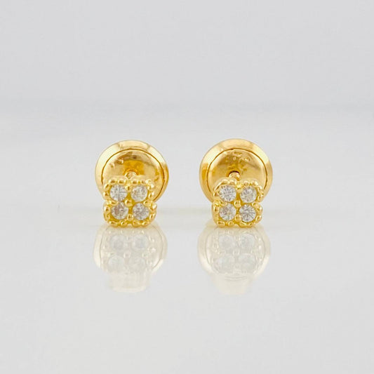 Topos Flor 0.7g / 3.8mm Oro Amarillo 18K