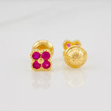 Topos Flor 1.05g / 4.66mm Oro Amarillo 18K