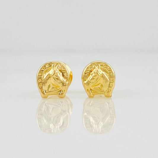 Topos Herradura Caballo 0.65g / 6.35mm Oro Amarillo 18K