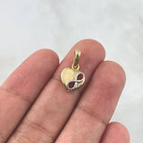 Dije Corazón Infinito 1.15gr / 2cm / Dos Oros Blanco Amarillo *