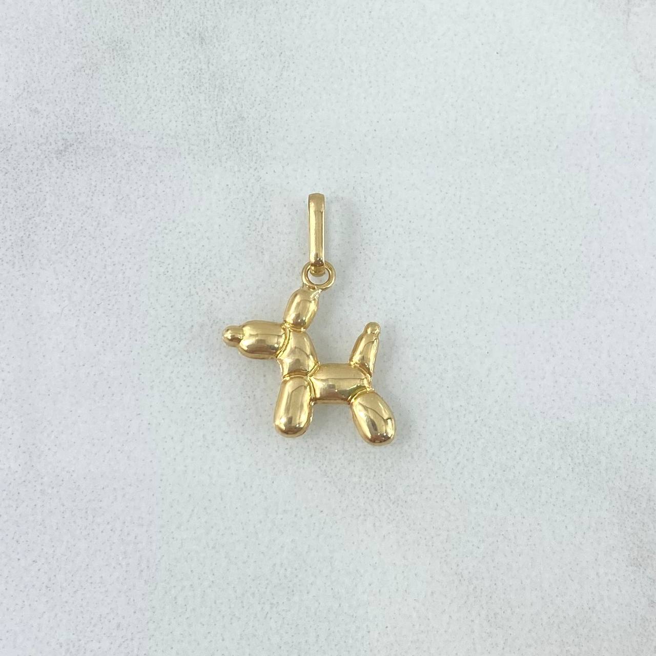 Dije Perro Globo 0.5gr / 1cm / Oro Amarillo *