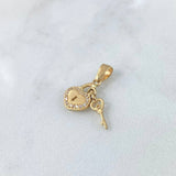 Dije Corazon Candado 1.7gr / 2cm / Circcones Blanco Oro Amarillo *