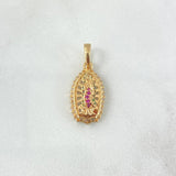 Dije Virgen de Guadalupe 3gr / 2.6cm / Circones Blanco Fucsia Verde Oro Amarillo *