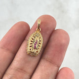 Dije Virgen de Guadalupe 3gr / 2.6cm / Circones Blanco Fucsia Verde Oro Amarillo *
