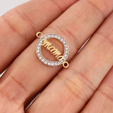 Herraje Mamá 1gr / 2cm / Dos Oros Amarillo Blanco  18K