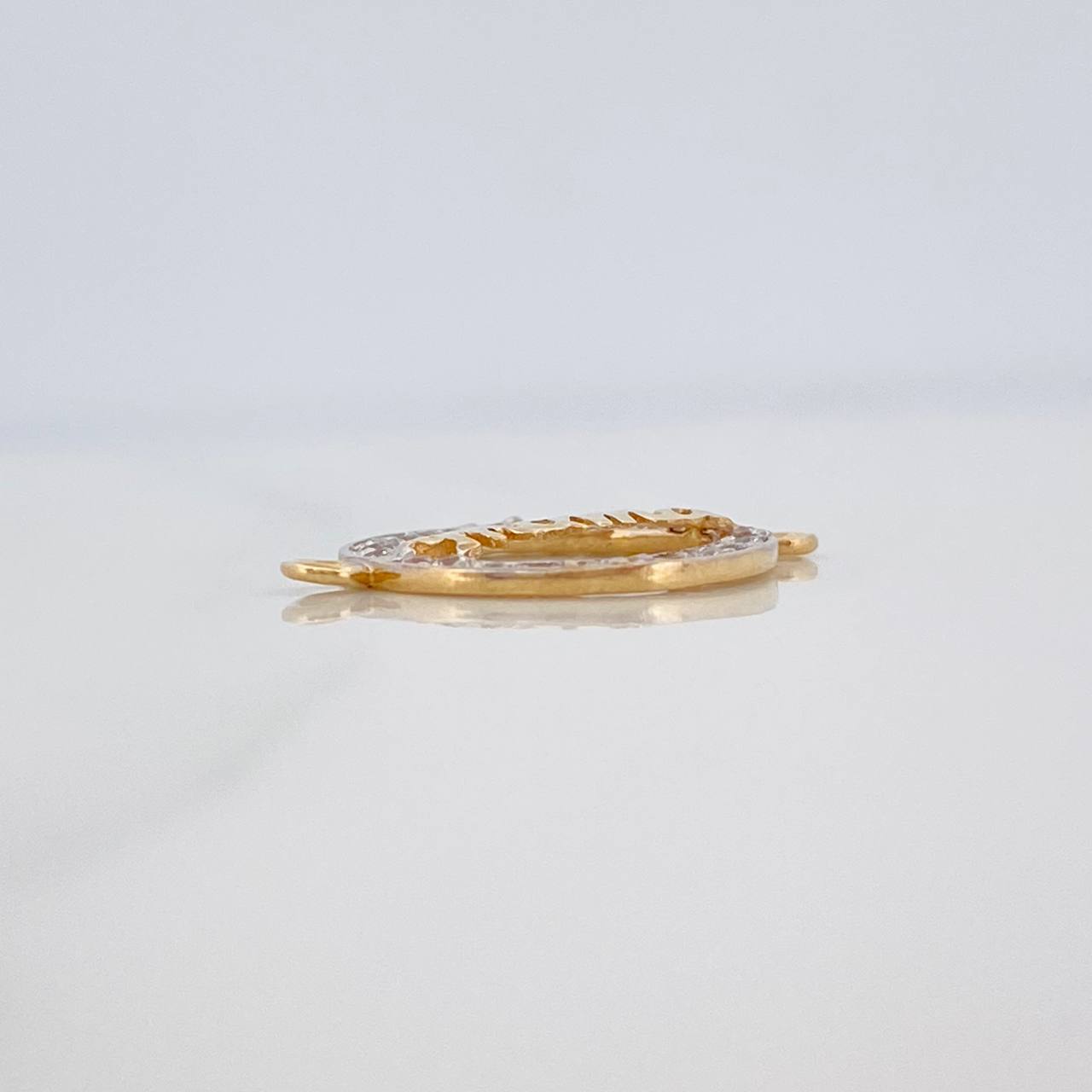 Herraje Mamá 1gr / 2cm / Dos Oros Amarillo Blanco  18K