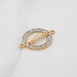 Herraje Mamá 1gr / 2cm / Dos Oros Amarillo Blanco  18K