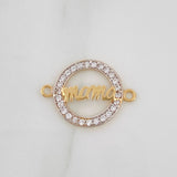Herraje Mamá 1gr / 2cm / Dos Oros Amarillo Blanco  18K