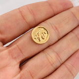Herraje Medalla Fe 0.85gr / 1.3cm / Oro Amarillo 18K